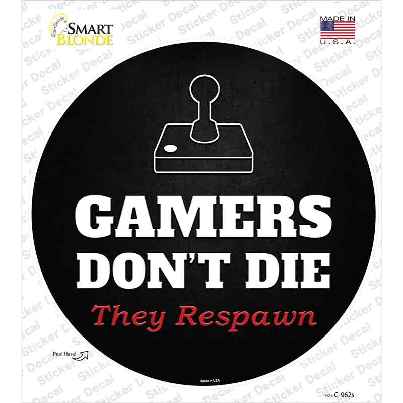 Atari Gamers Dont Die Novelty Circle Sticker Decal