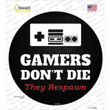 NES Gamers Dont Die Novelty Circle Sticker Decal