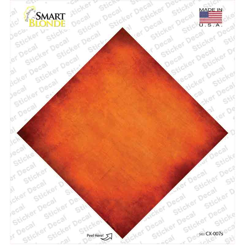 Orange Oil Rubbed Novelty Diamond Sticker Decal