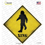 Bigfoot Xing Novelty Diamond Sticker Decal