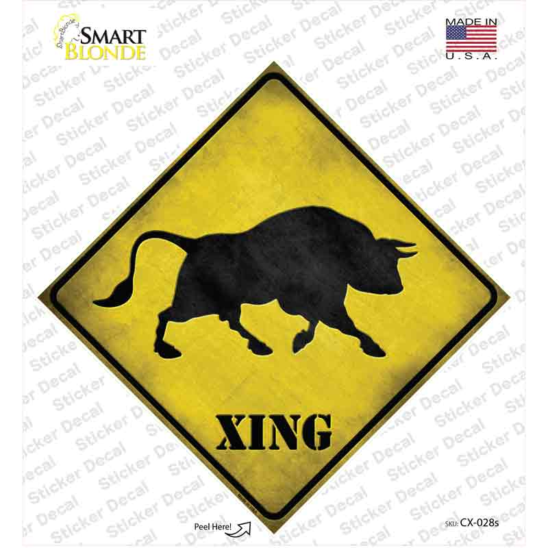 Bull Xing Novelty Diamond Sticker Decal