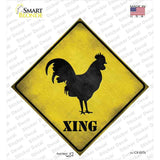 Rooster Xing Novelty Diamond Sticker Decal