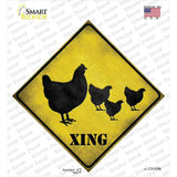 Chicken Xing Novelty Diamond Sticker Decal