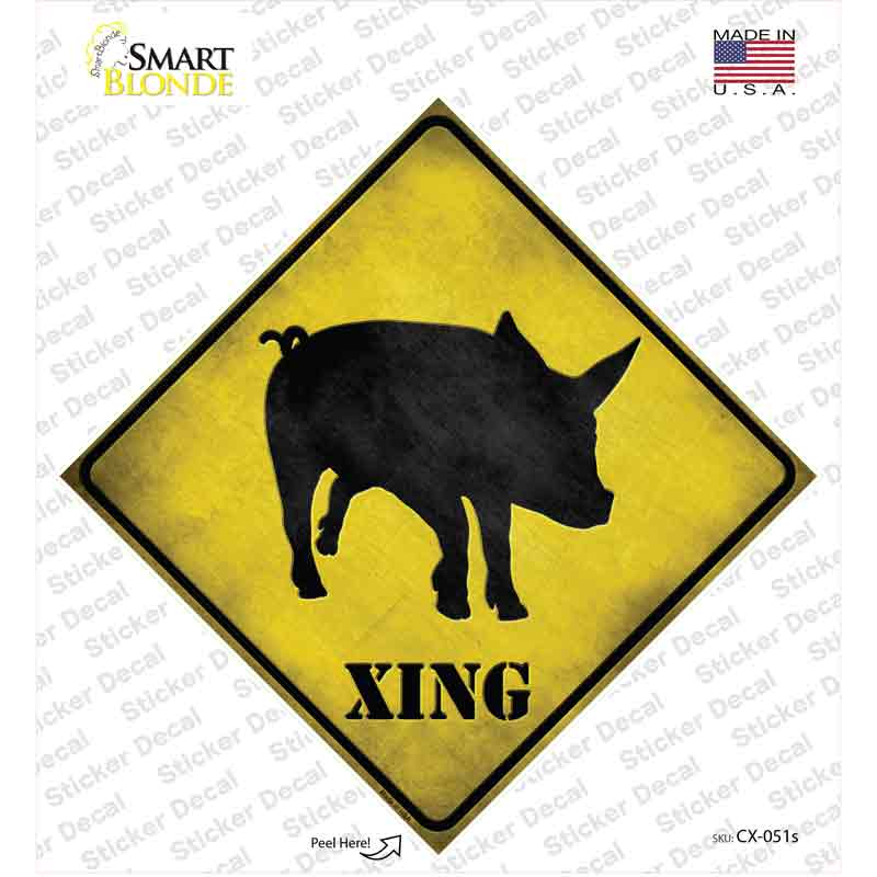 Pig Xing Novelty Diamond Sticker Decal
