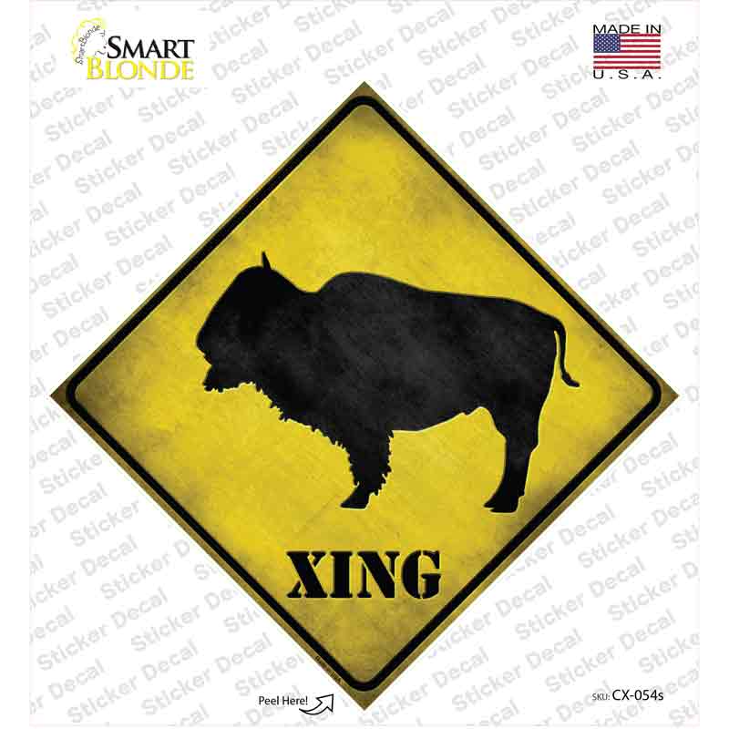 Buffalo Xing Novelty Diamond Sticker Decal