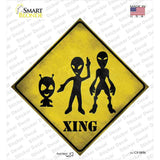 Aliens Xing Novelty Diamond Sticker Decal