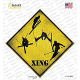 Skier Xing Novelty Diamond Sticker Decal