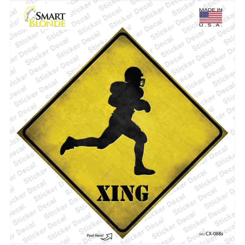 Football Xing Novelty Diamond Sticker Decal