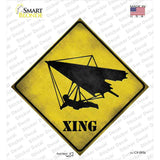 Hang Glider Xing Novelty Diamond Sticker Decal