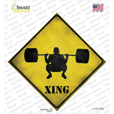 Weight Lifting Xing Novelty Diamond Sticker Decal