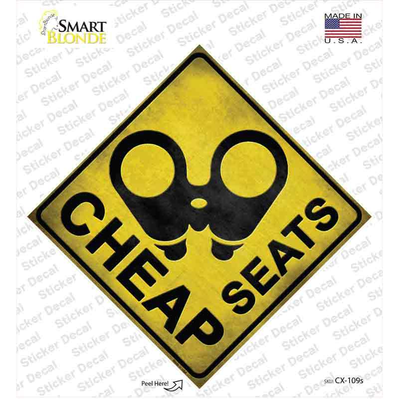 Cheap Seats Novelty Diamond Sticker Decal