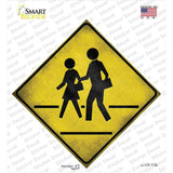 Pedestrian Crossing Novelty Diamond Sticker Decal