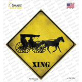 Carriage Xing Novelty Diamond Sticker Decal