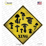 Mushrooms Xing Novelty Diamond Sticker Decal