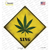 Cannabis Xing Novelty Diamond Sticker Decal