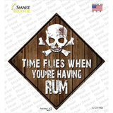 Time Flies Having Rum Novelty Diamond Sticker Decal