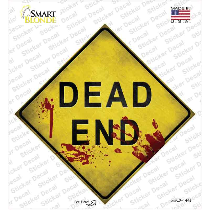 Dead End Bloody Novelty Diamond Sticker Decal