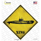 Submarine Xing Novelty Diamond Sticker Decal