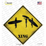 Surfers Xing Novelty Diamond Sticker Decal