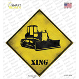 Bulldozer Xing Novelty Diamond Sticker Decal