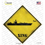 Aircraft Carrier Xing Novelty Diamond Sticker Decal
