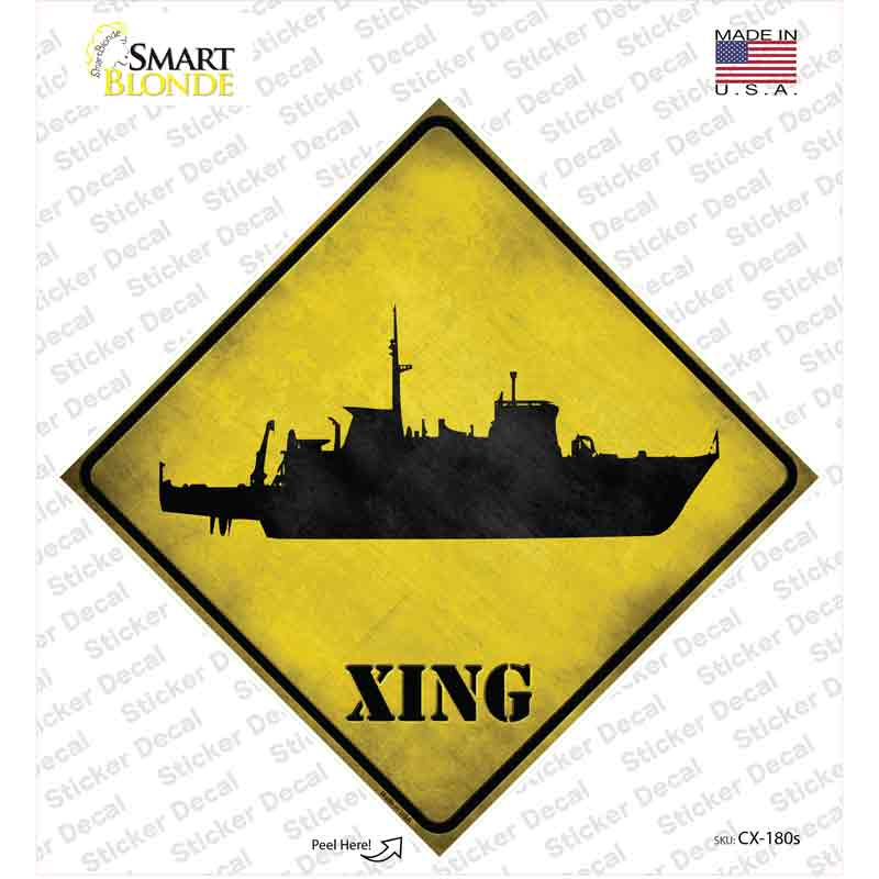 Destroyer Xing Novelty Diamond Sticker Decal