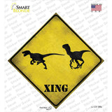 Velociraptors Xing Novelty Diamond Sticker Decal