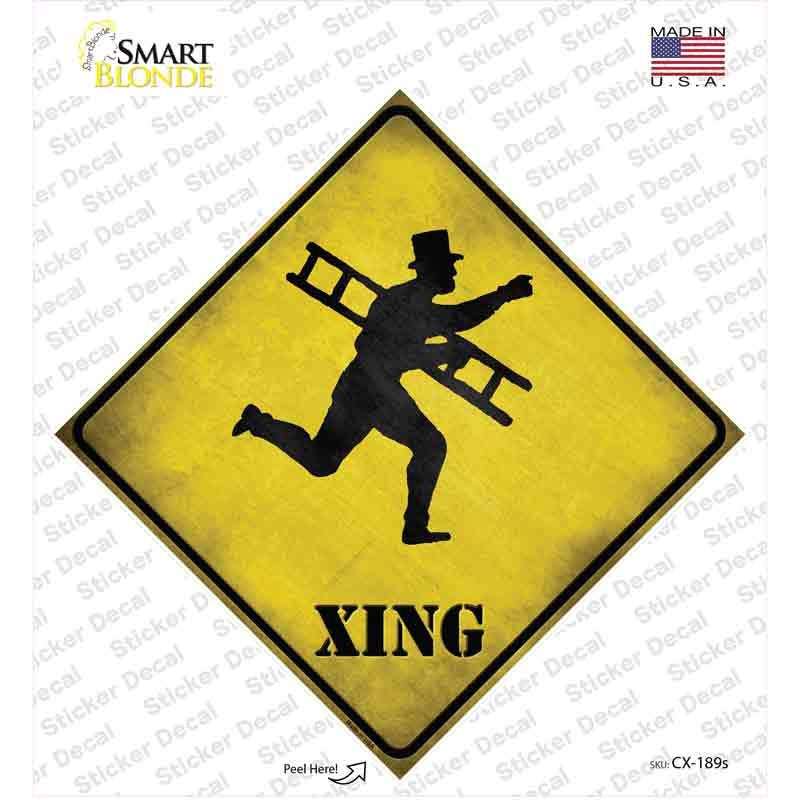 Victorian Chimney Sweeper Xing Novelty Diamond Sticker Decal
