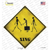 Three Walking Skeleton Xing Novelty Diamond Sticker Decal