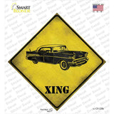 Classic 57 Chevy Xing Novelty Diamond Sticker Decal