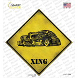 Classic Hot Rod Xing Novelty Diamond Sticker Decal