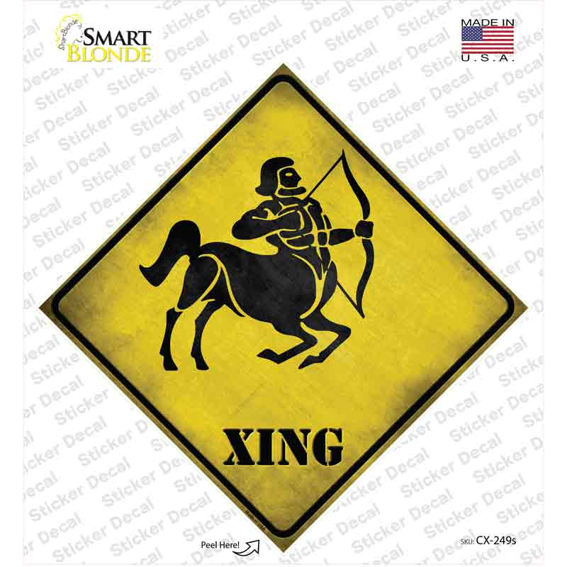 Sagittarius Zodiac Animal Xing Novelty Diamond Sticker Decal