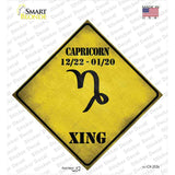 Capricorn Zodiac Symbol Xing Novelty Diamond Sticker Decal