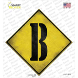 Letter B Xing Novelty Diamond Sticker Decal