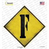 Letter F Xing Novelty Diamond Sticker Decal