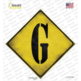 Letter G Xing Novelty Diamond Sticker Decal