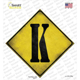 Letter K Xing Novelty Diamond Sticker Decal