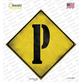 Letter P Xing Novelty Diamond Sticker Decal