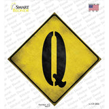Letter Q Xing Novelty Diamond Sticker Decal