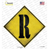 Letter R Xing Novelty Diamond Sticker Decal