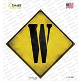 Letter W Xing Novelty Diamond Sticker Decal