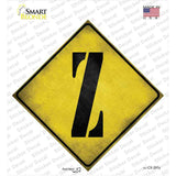 Letter Z Xing Novelty Diamond Sticker Decal