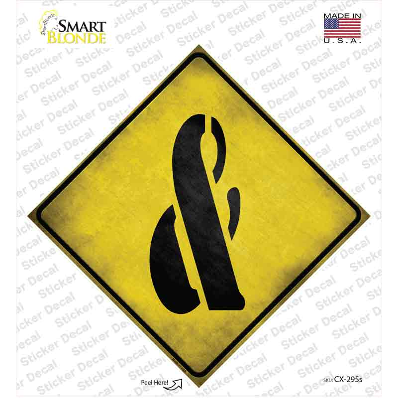 Ampersand Symbol Xing Novelty Diamond Sticker Decal
