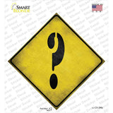 Question Mark Xing Novelty Diamond Sticker Decal