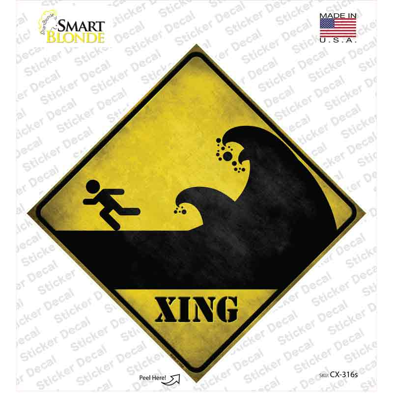 Tsunami Xing Novelty Diamond Sticker Decal