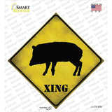 Javelina Xing Novelty Diamond Sticker Decal