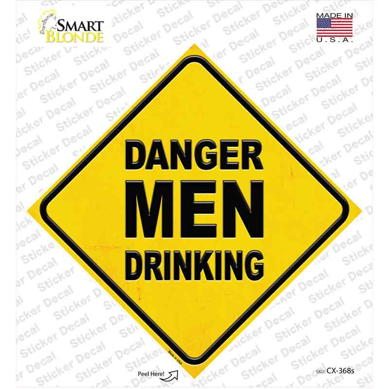 Danger Men Drinking Novelty Diamond Sticker Decal