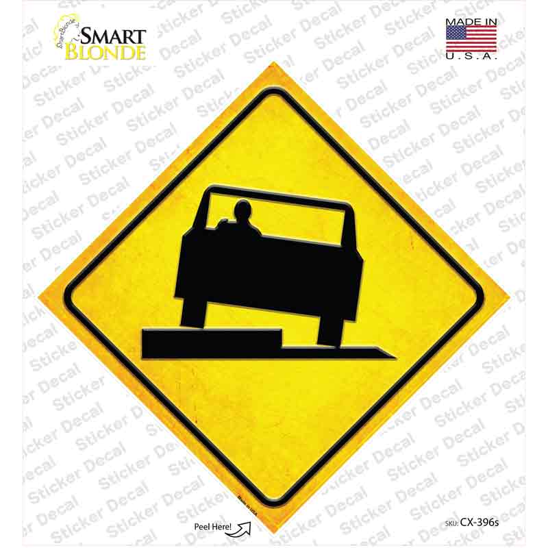 Uneven Pavement Novelty Diamond Sticker Decal