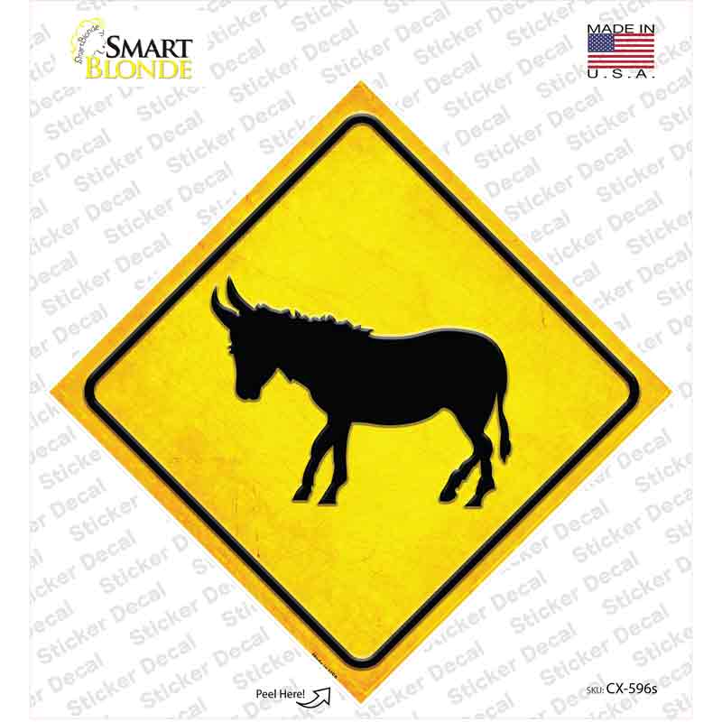 Donkey Novelty Diamond Sticker Decal