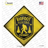 Bigfoot Hunting Permit Novelty Diamond Sticker Decal